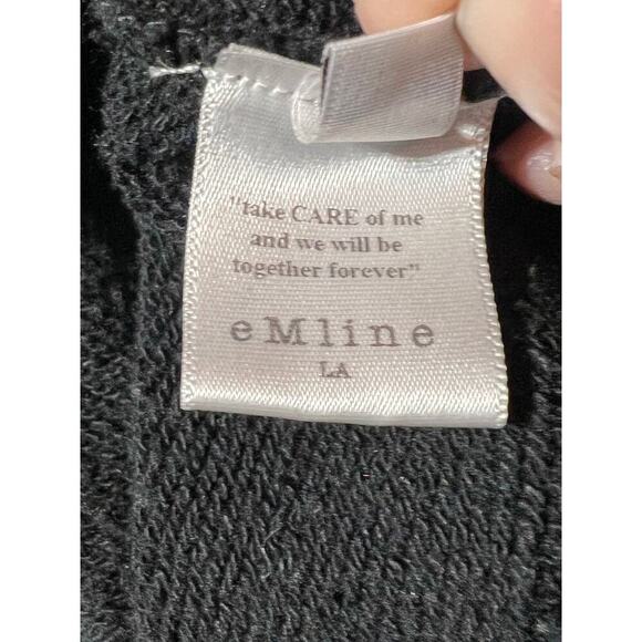 EMline LA Hoodie Black Size Small Imagines on front verbiage on arm and back - Picture 9 of 9